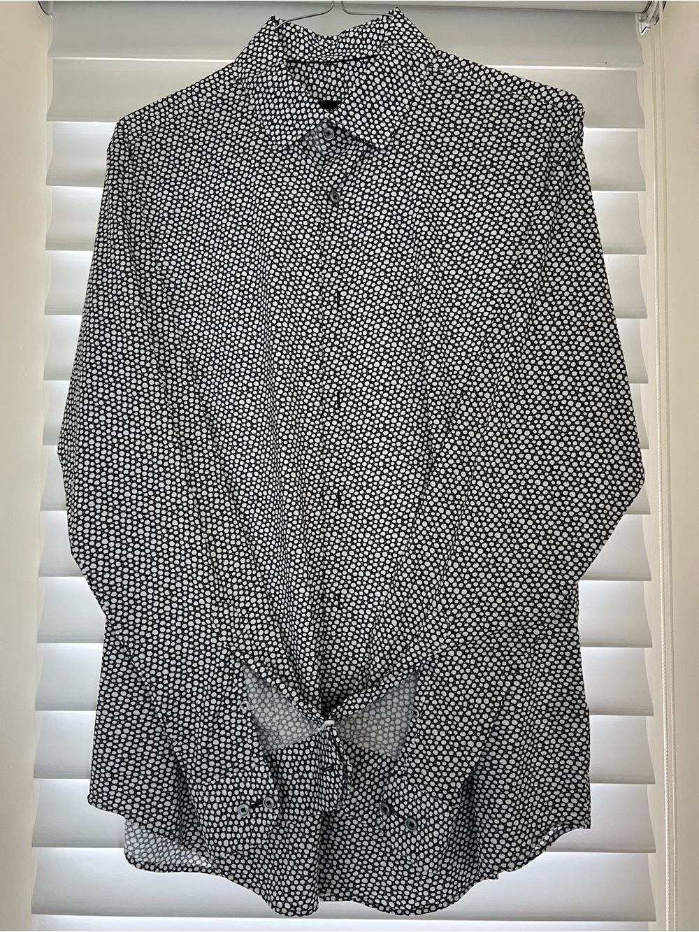 Bugatchi Black and White Micro Dot Dress Shirt